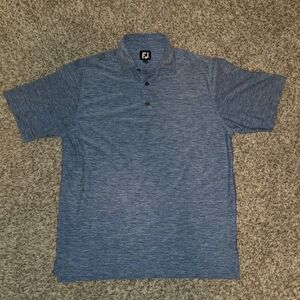FootJoy Mens  Size Large Golf Heathered Blue Polo Shirt